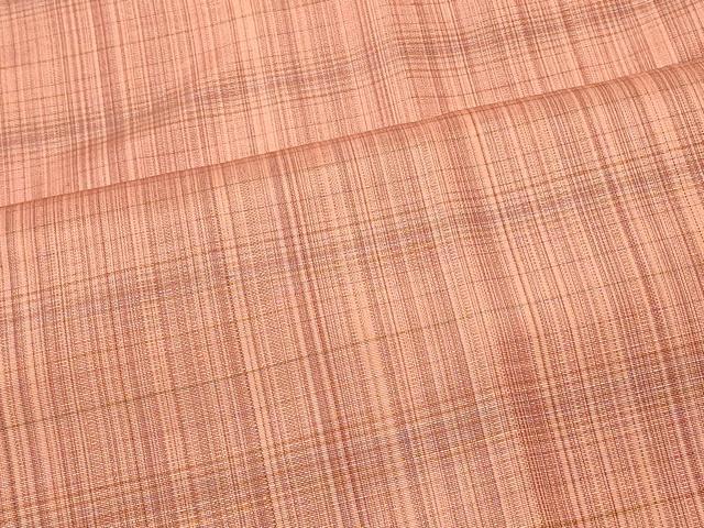 平和屋着物#道行コート 格子柄 ロング丈 正絹 逸品 CABF9027in