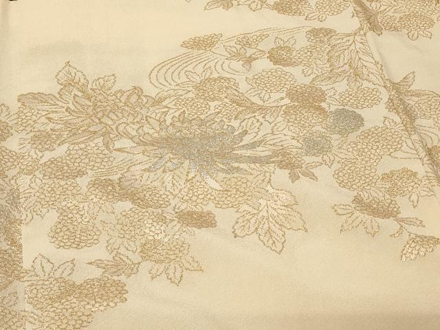 平和屋着物#羽織 寿光織 流水草花文 金銀糸 正絹 逸品 CABF9061in