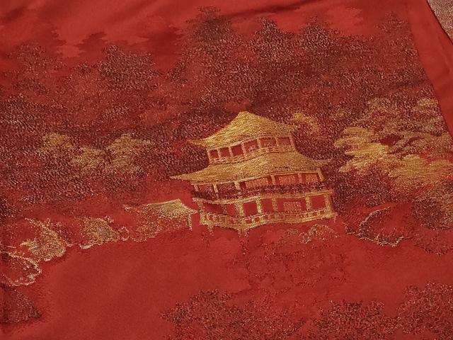 平和屋着物#羽織 寿光織 遠山風景文 金銀糸 正絹 逸品 CABF9078in