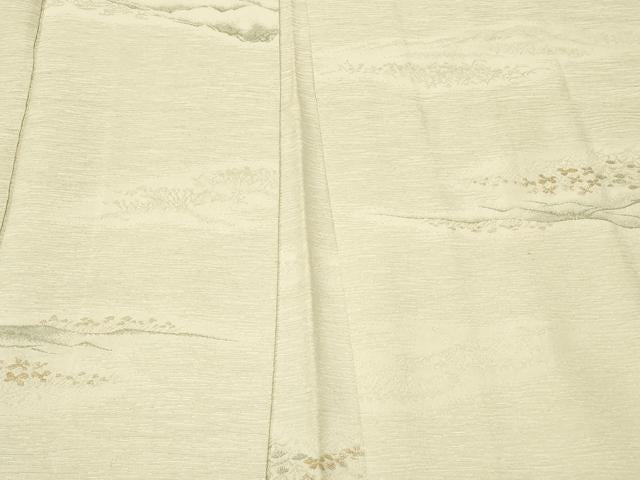 平和屋着物#羽織 寿光織 草花文 金糸 正絹 逸品 CABF9093in