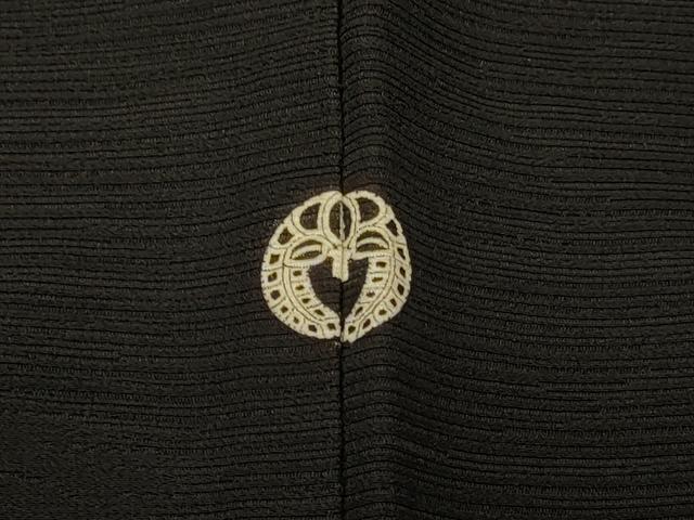 平和屋着物#羽織 寿光織 枝葉文 黒地 金糸 正絹 逸品 CABF9095in