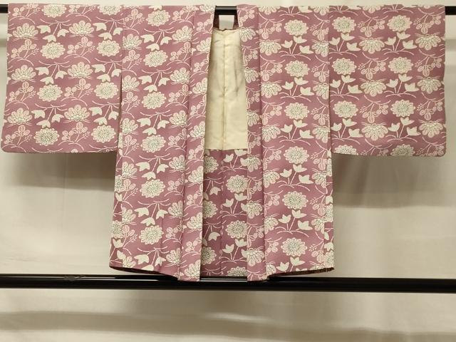 平和屋着物#羽織 型染め 草花文 正絹 逸品 CABF9100in