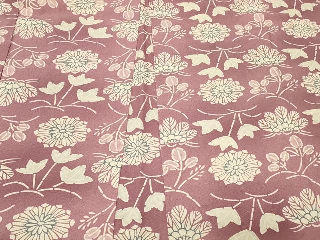 平和屋着物#羽織 型染め 草花文 正絹 逸品 CABF9100in