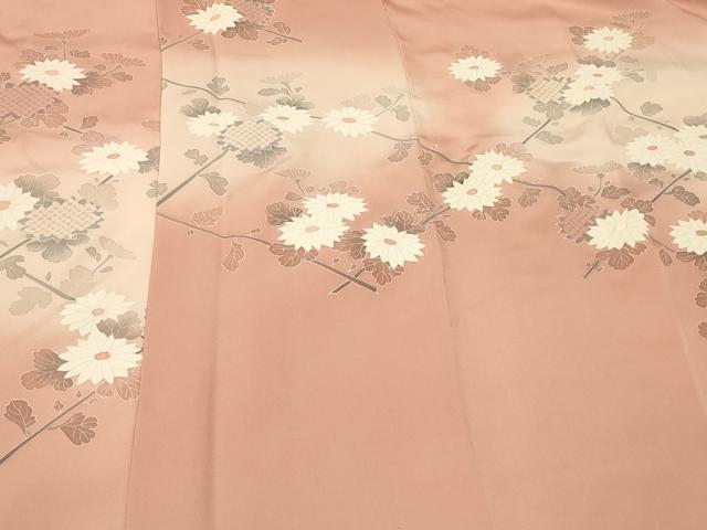 平和屋着物#道行コート 刺繍 草花文 暈し染め 正絹 逸品 CABF9120in