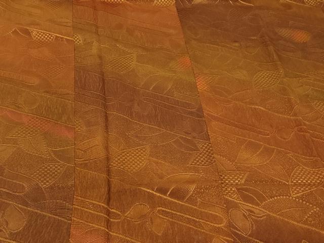 平和屋着物#道行コート エ霞舞葉文 暈し染め ロング丈 正絹 逸品 CABF9127in