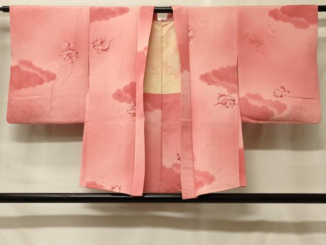 平和屋着物#羽織 地紋起こし 雲重ね草花文 暈し染め 正絹 逸品 CABF9138in