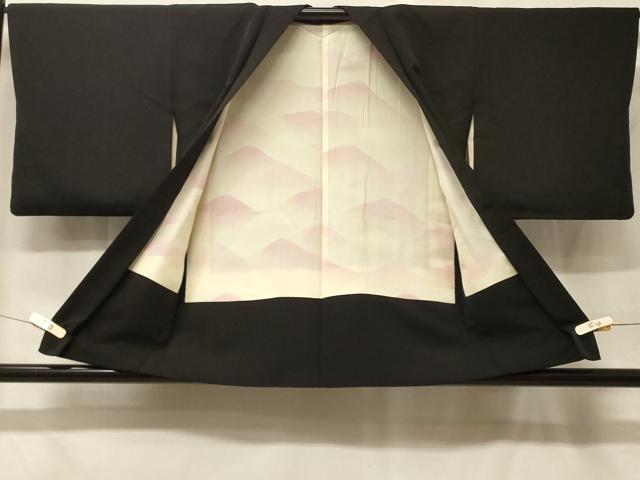 平和屋着物#羽織 総刺繍 枝垂れ花文 黒地 正絹 逸品 CABF9145in