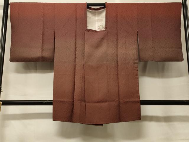 平和屋着物#道行コート ふくれ織 小花地紋 暈し染め 正絹 逸品 CABF9162in