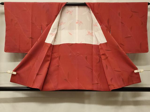 平和屋着物#道行コート 地紋起こし 枝葉文 正絹 逸品 CABF9169in