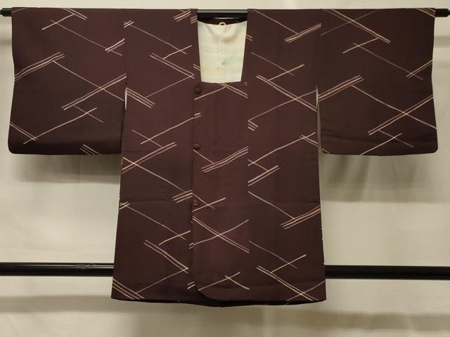 平和屋着物#道行コート 幾何学文様 正絹 逸品 CABF9186in