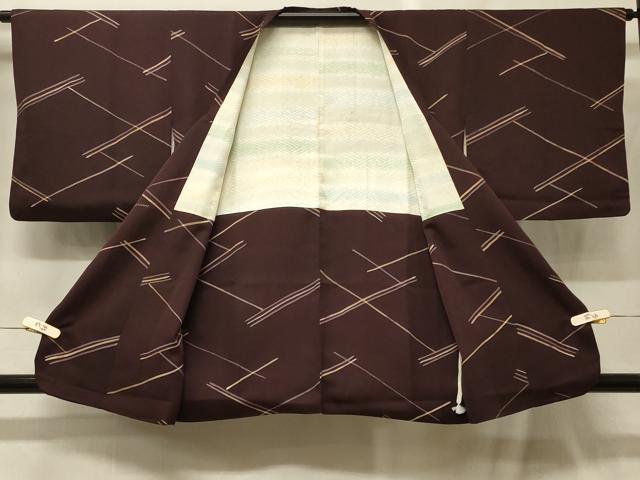 平和屋着物#道行コート 幾何学文様 正絹 逸品 CABF9186in