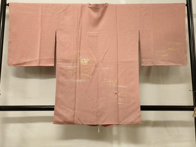 平和屋着物#道行コート 駒刺繍 花籠文 金銀彩 正絹 逸品 CABF9197in