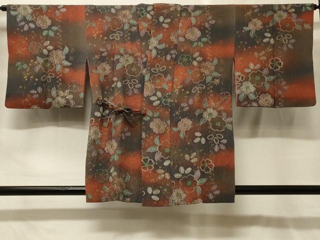 平和屋着物#道中着 辻が花 ふくれ織 暈し染め 金彩 正絹 逸品 CABF9198in