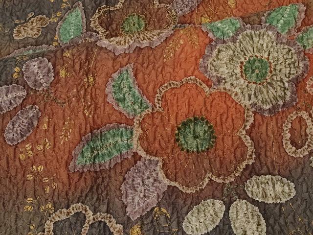 平和屋着物#道中着 辻が花 ふくれ織 暈し染め 金彩 正絹 逸品 CABF9198in