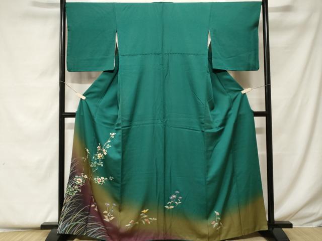 平和屋着物■訪問着　誰が袖枝花文　暈し染め　金彩　正絹　逸品　CABF4268ev 平和屋着物□訪問着 誰が袖枝花文 暈し染め 金彩 正絹 逸品 CABF4268ev