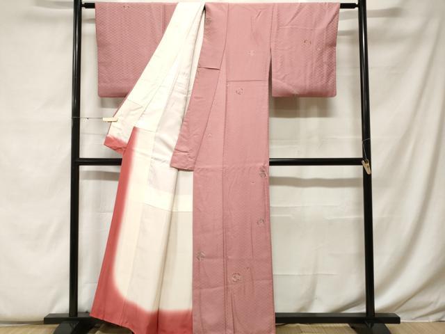 平和屋着物■上質な小紋 吉祥花丸文 金彩 正絹 逸品 CABF9249ev
