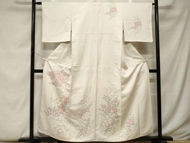 平和屋着物■訪問着 枝花文 金糸 正絹 逸品 CABF9255ev