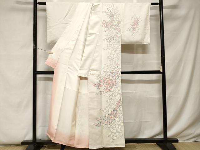 平和屋着物■訪問着 枝花文 金糸 正絹 逸品 CABF9255ev