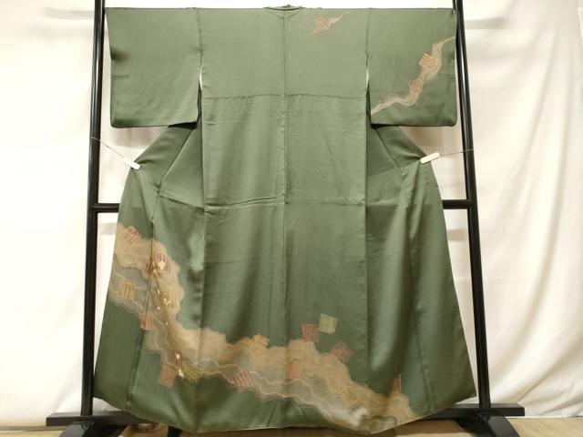 平和屋着物■訪問着 刺繍 道長宝尽くし文 源氏香 暈し染め 金彩 正絹 逸品 CABF9268ev