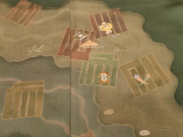 平和屋着物■訪問着 刺繍 道長宝尽くし文 源氏香 暈し染め 金彩 正絹 逸品 CABF9268ev