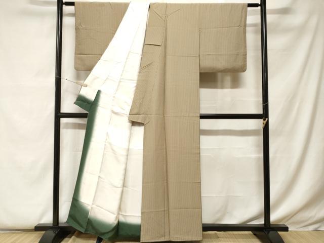 平和屋着物■上質な小紋 縞 正絹 逸品 CABF9271ev