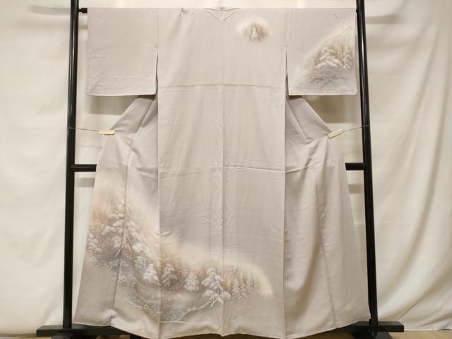 平和屋着物■訪問着 風景文 暈し染め 金彩 正絹 逸品 CABF9273ev