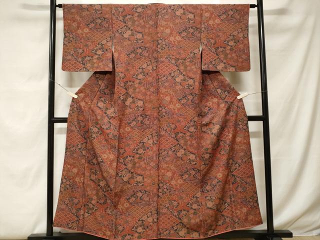 平和屋着物■上質な小紋 辻が花 金彩 正絹 逸品 CABF9275ev