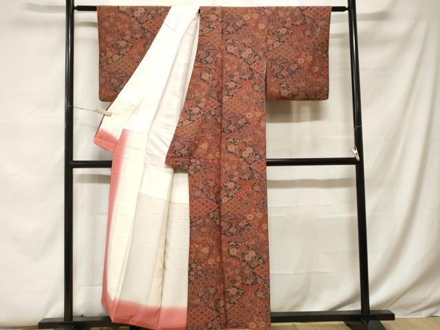 平和屋着物■上質な小紋 辻が花 金彩 正絹 逸品 CABF9275ev