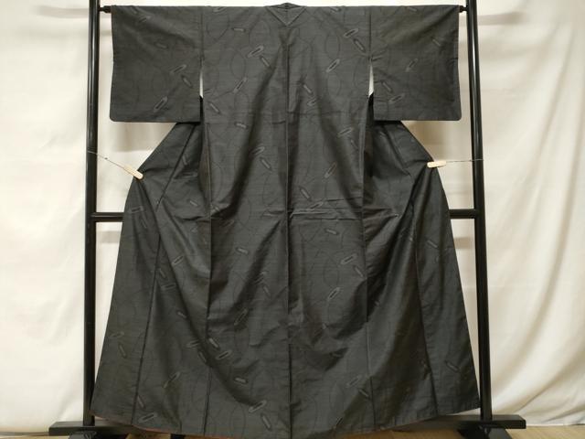 平和屋着物■本場大島紬 幾何学文様 正絹 逸品 CABF9307ev