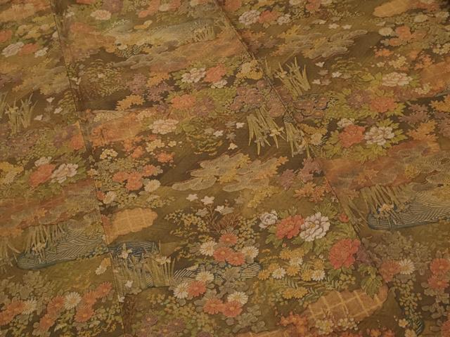 平和屋着物■上質な小紋 流水草花文 暈し染め 正絹 逸品 CABF9310ev