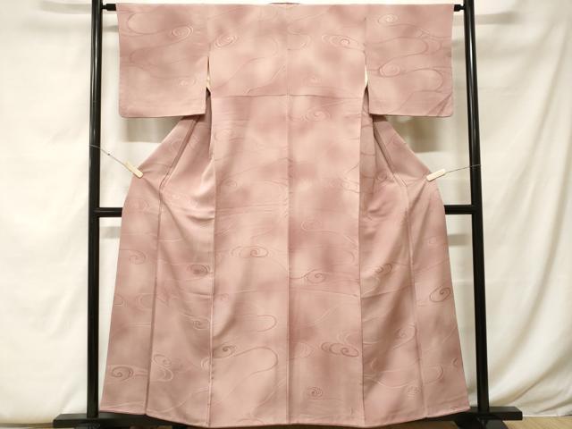 平和屋着物■上質な小紋 地紋起こし 流水文 暈し染め 正絹 逸品 CABF9339ev