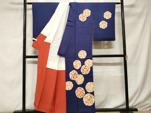 平和屋着物■訪問着 刺繍 雪輪花唐草文 金糸 正絹 逸品 CABF9385ev