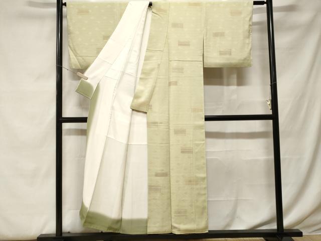 平和屋着物■上質な小紋 横段文 金彩 正絹 逸品 CABF9407ev