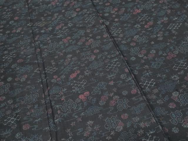 平和屋着物■上質な紬 流水吉祥花文 正絹 逸品 CABF9525ev
