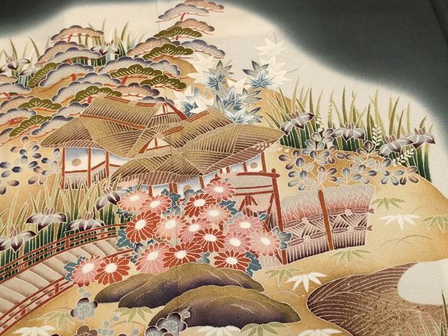 平和屋着物■豪華黒留袖 御所解文 暈し染め 金彩 正絹 逸品 CABF9546ev