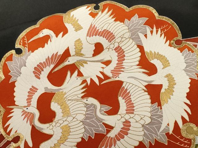 平和屋着物■豪華黒留袖 駒刺繍 雪輪飛鶴吉祥文 金彩 正絹 逸品 CABF9552ev