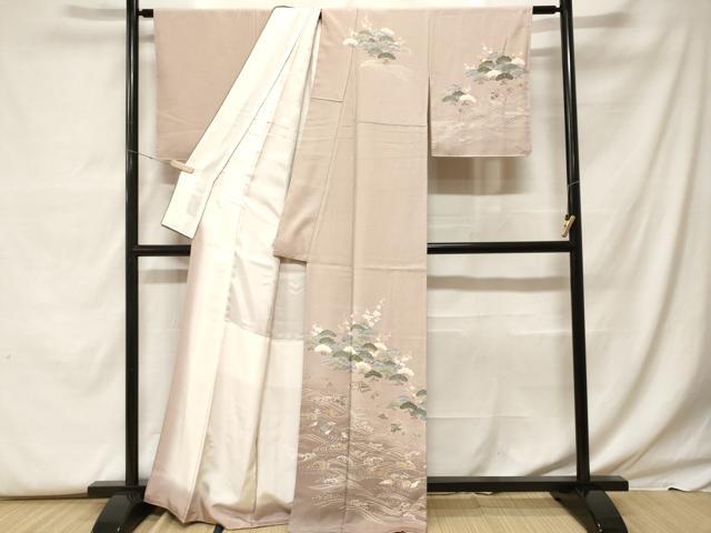 平和屋着物■訪問着 浜松風景文 暈し染め 金彩 正絹 逸品 CABF9554ev