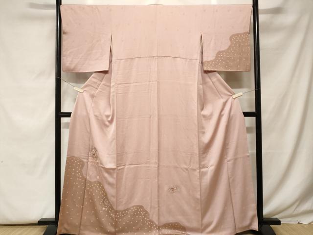 平和屋着物■中国三大刺繍 スワトウ刺繍 訪問着 絞り 鏡裏草花文 正絹 逸品 CABF9583ev