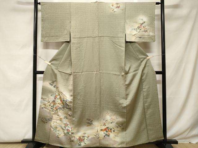 平和屋着物■訪問着 十二単 風景文 暈し染め 金彩 正絹 逸品 CABF9587ev