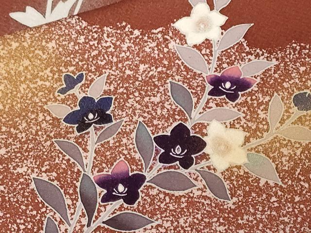 平和屋着物■訪問着 文箱枝花文 暈し染め 金彩 正絹 逸品 CABF9593ev