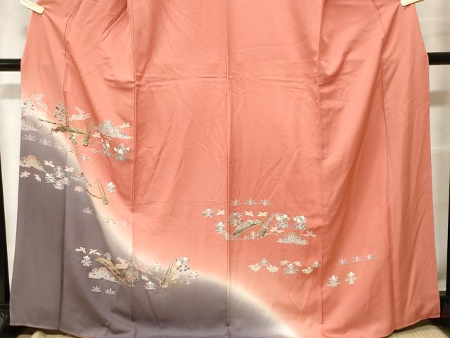 平和屋着物■訪問着 動物楽器草花文 暈し染め 金彩 正絹 逸品 CABF9601ev