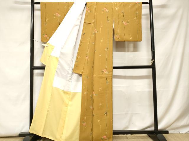 平和屋着物■小紋 枝花文 洗える着物 CABF9628ev