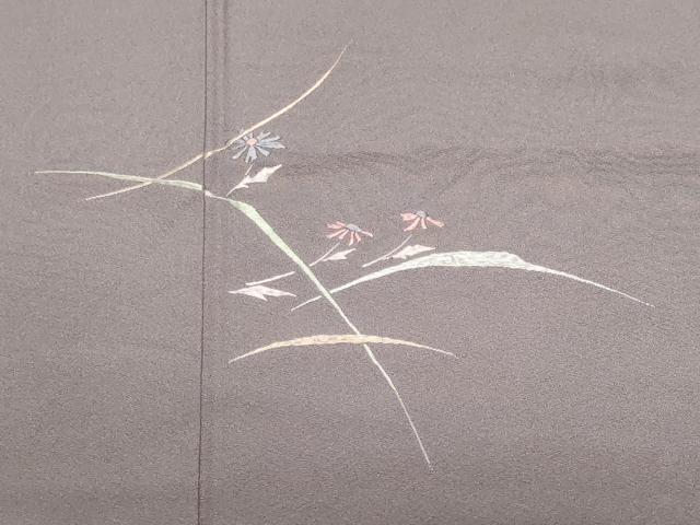平和屋着物■訪問着 刺繍 芝草花文 正絹 逸品 CABF9662ev
