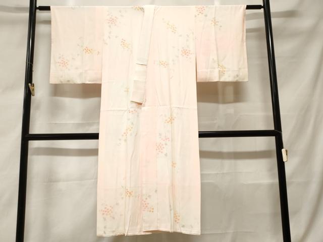 平和屋着物■長襦袢 袷 枝花文 暈し染め 正絹 逸品 CABF9670ev