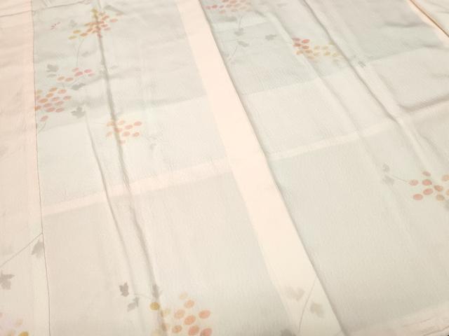 平和屋着物■長襦袢 袷 枝花文 暈し染め 正絹 逸品 CABF9670ev