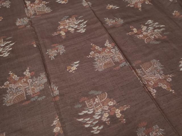 平和屋着物■上質な紬 松竹梅 正絹 逸品 CABF9724ev