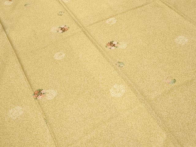 平和屋着物■小紋 草花丸文 金彩 洗える着物 CABF9770ev