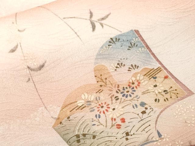 平和屋着物■小紋 冊子枝花文 暈し染め 金彩 洗える着物 CABF9778ev