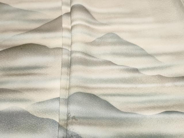 平和屋着物■訪問着 作家物 遠山風景文 暈し染め 金彩 正絹 逸品 CABF9783ev