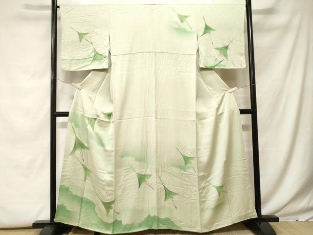 平和屋着物■訪問着 雲取り飛鶴文 暈し染め 金彩 正絹 逸品 CABF9807ev